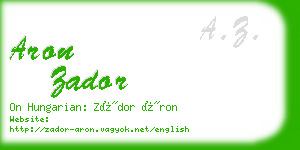 aron zador business card